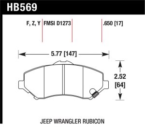 Dodge Nitro Brake Pad Set - Front - Hawk Performance - HPS 5.0 - `07-`11